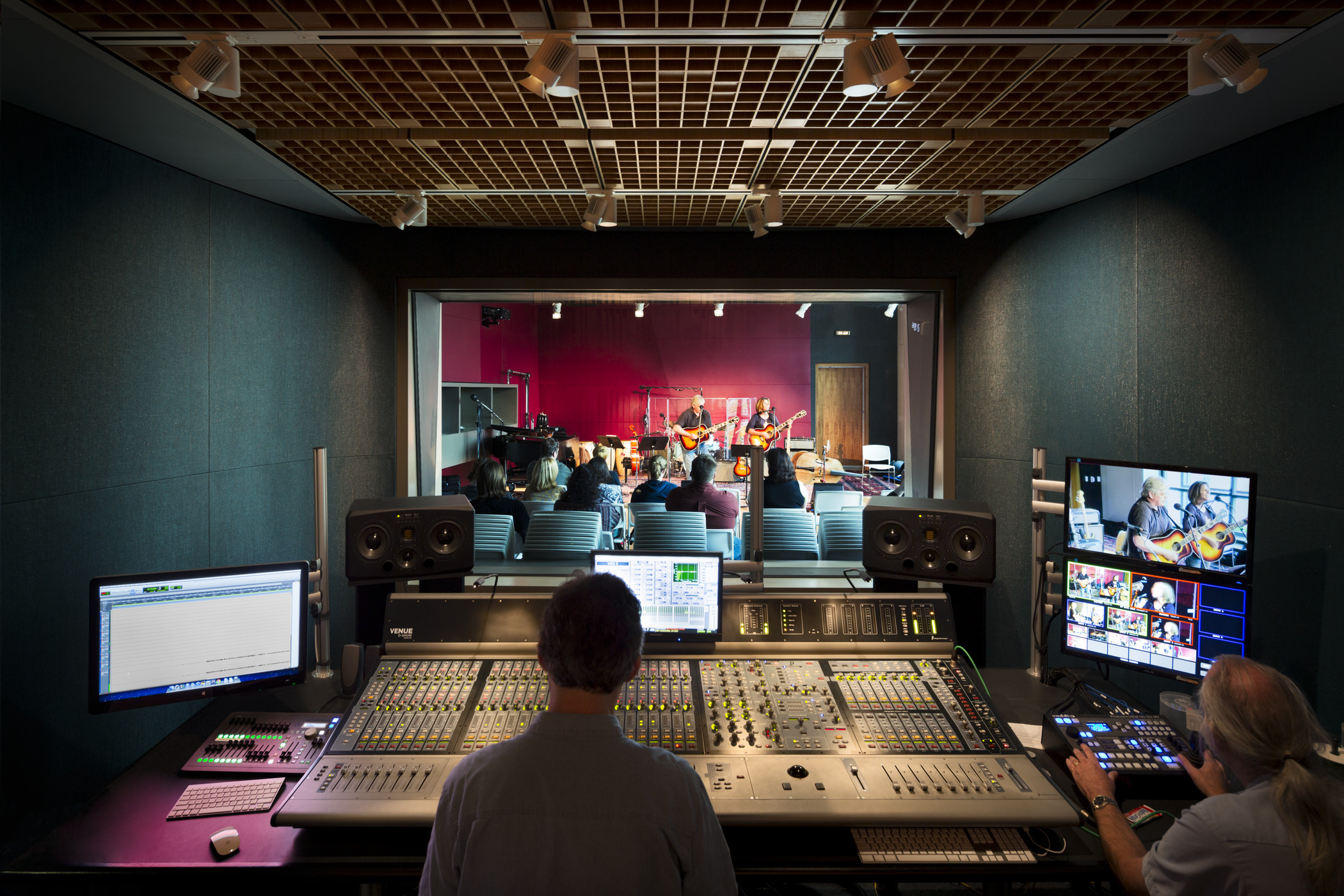 Image of a recording studio at the G.B. Dealey Center for New Media