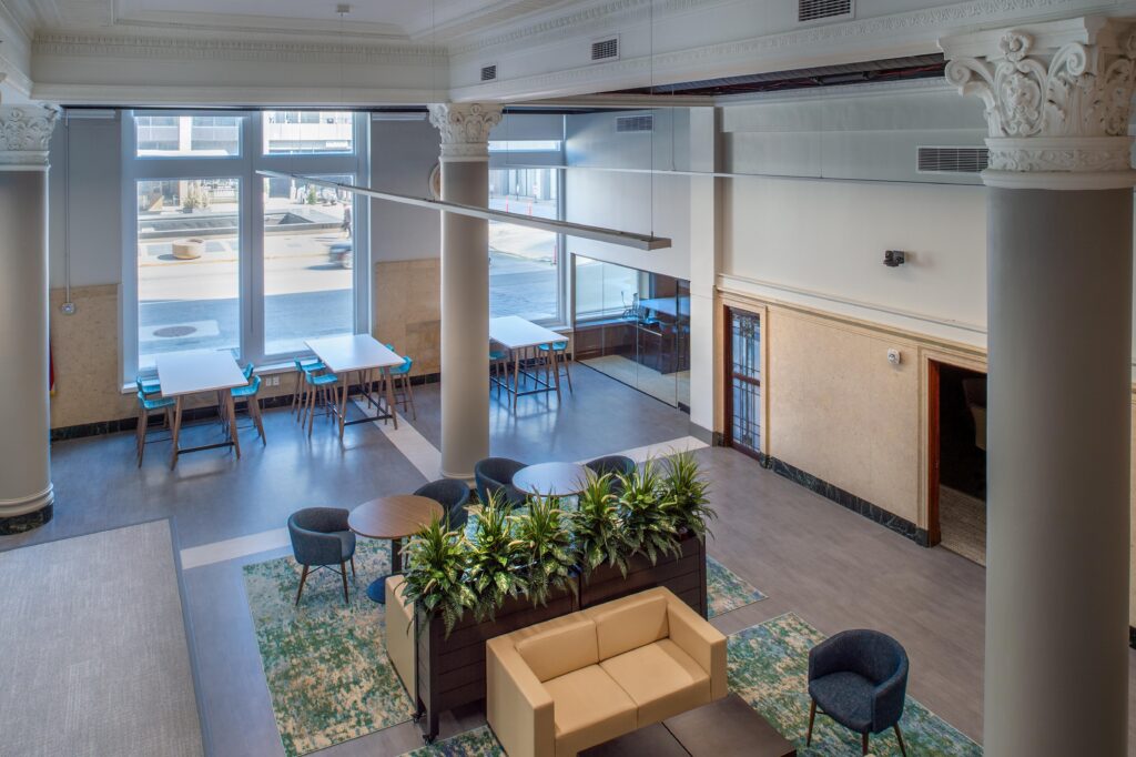 Photograph of the completed BAMSL Lobby