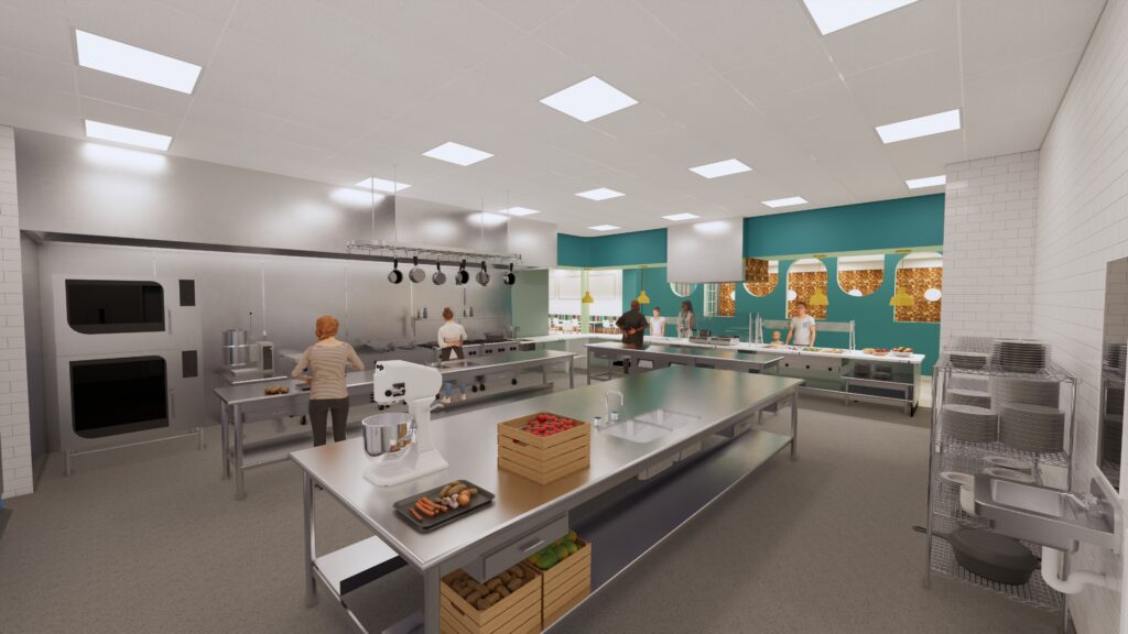 Rendering of St. Louis City Ronald McDonald House Commercial Kitchen
