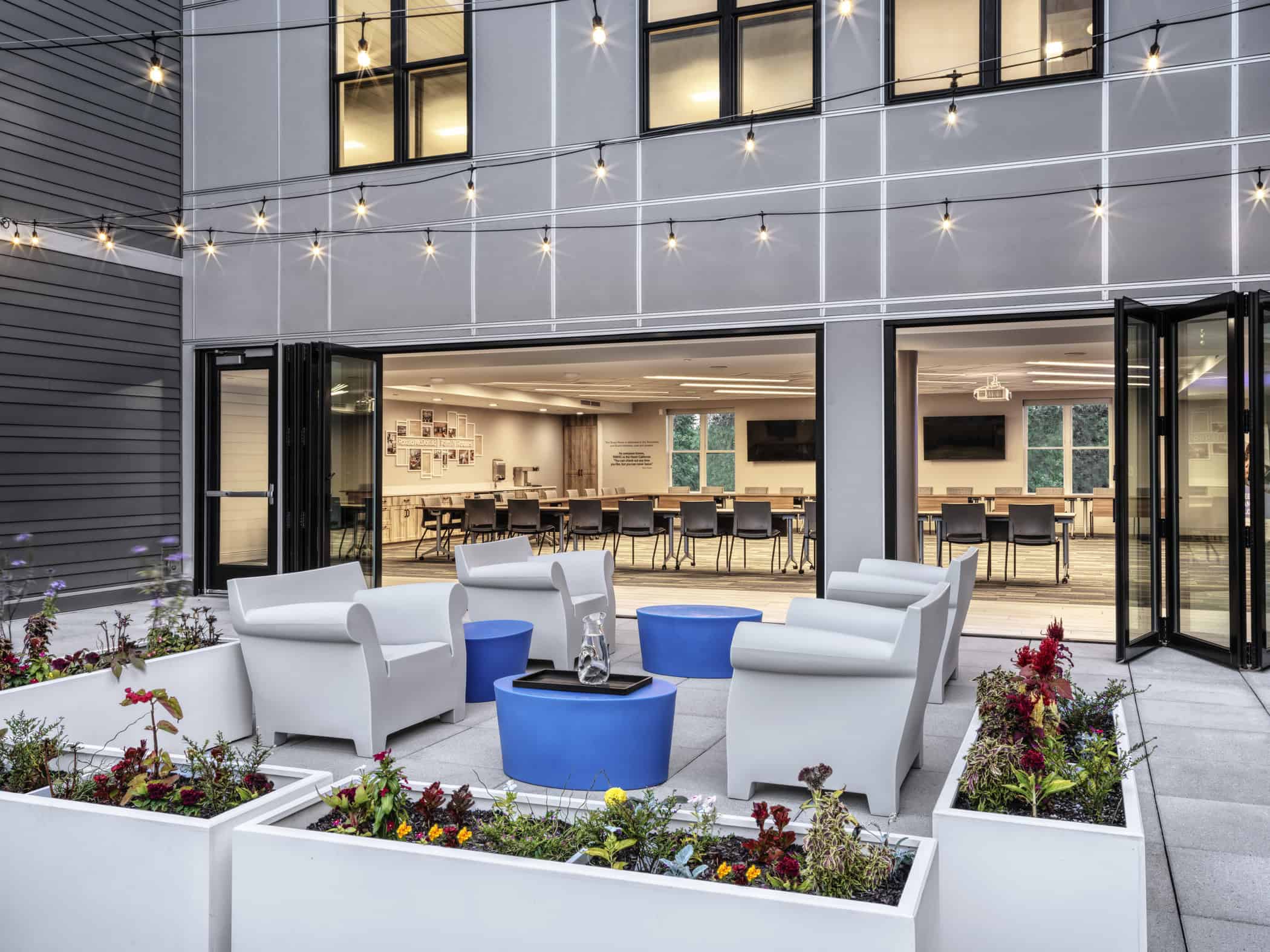 Patio of the meeting room at Ronald McDonald House