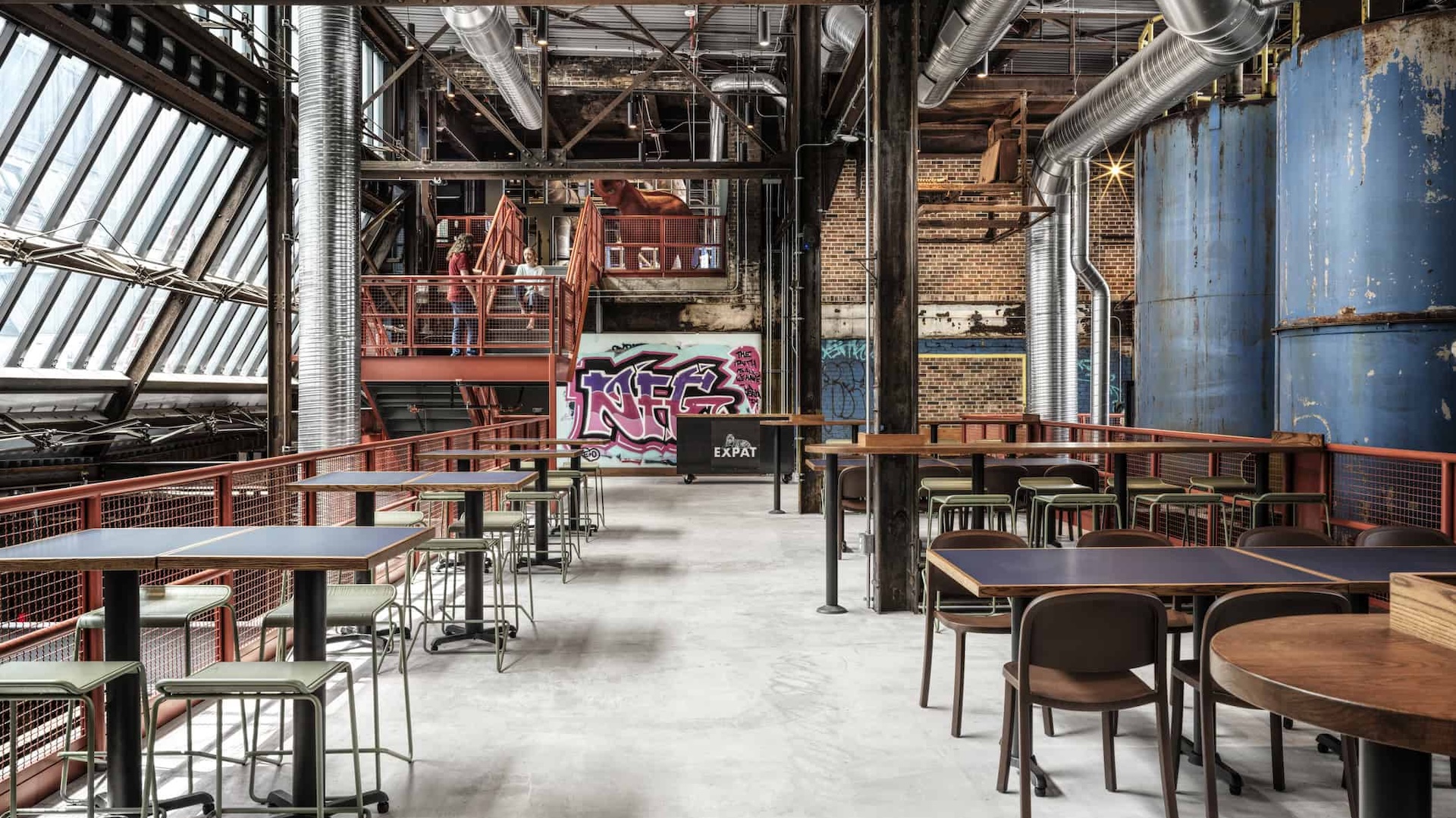 Mezzanine dining area at Expat BBQ