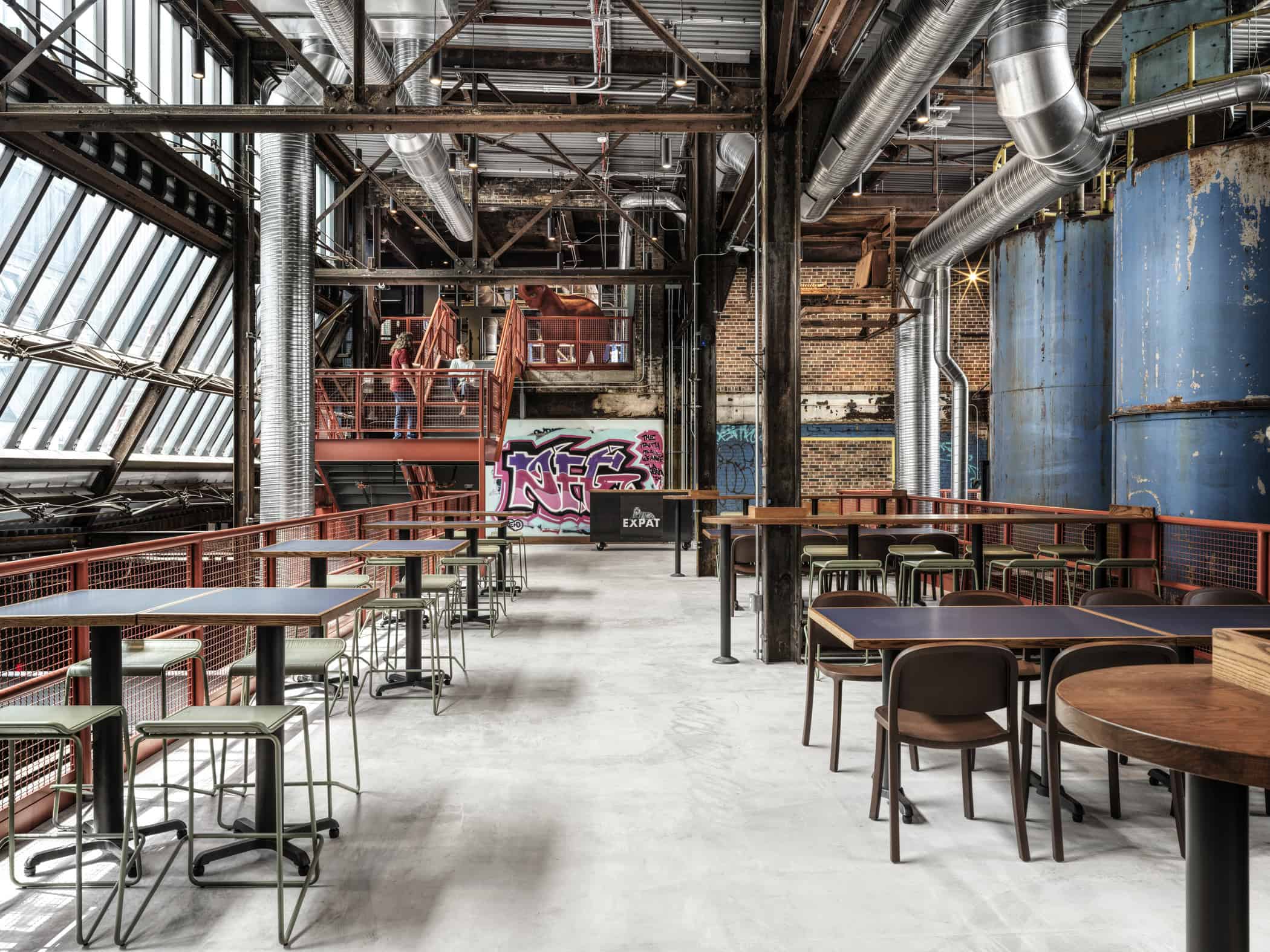 Mezzanine dining area at Expat BBQ