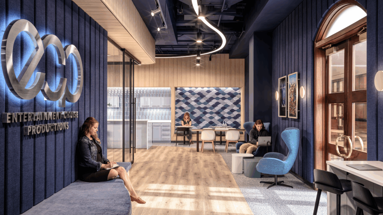 Lawrence Group Designs Fun, New Workplace Destination for St. Louis-Based Entertainment Cruise Productions