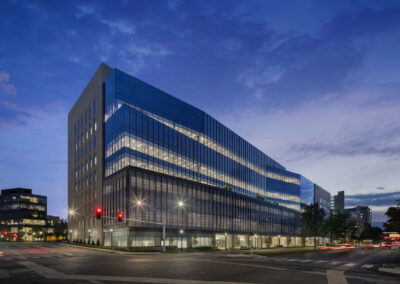a large medical looking building photographed from outside at a distance
