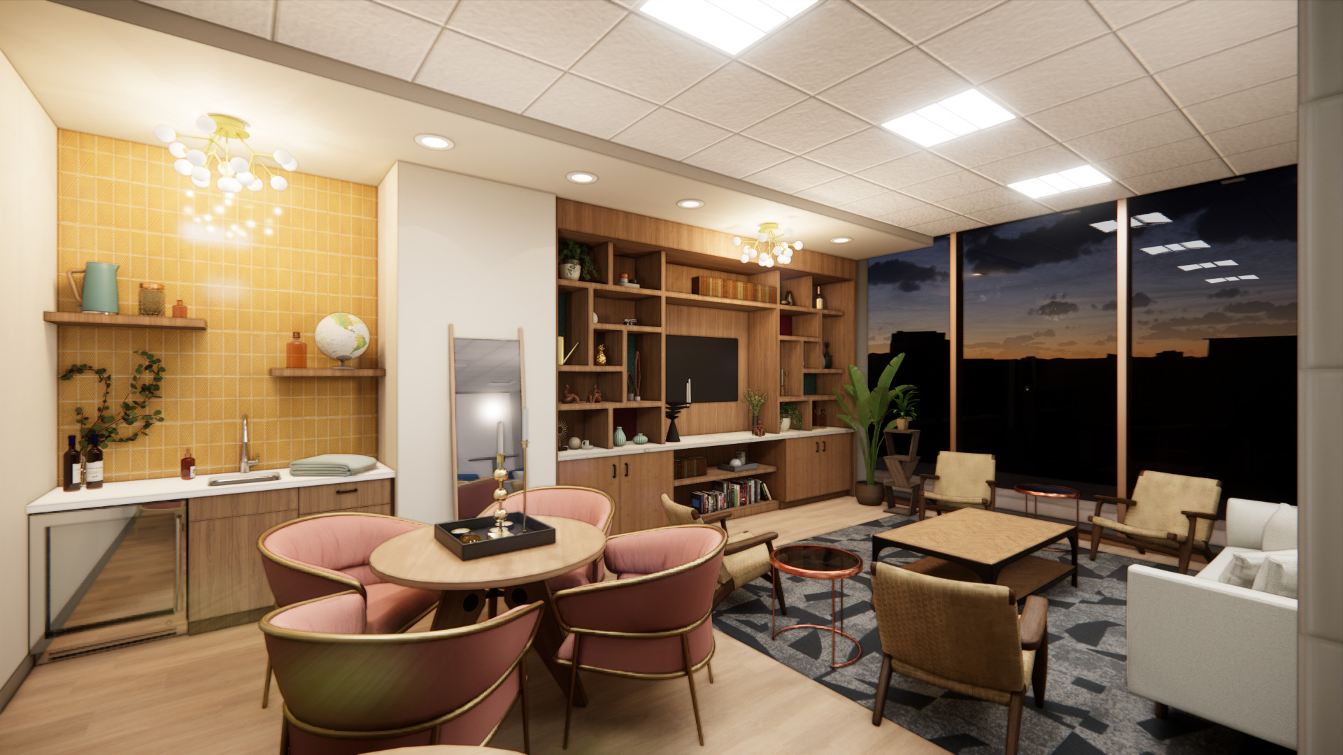 Common area rendering at Mansion House