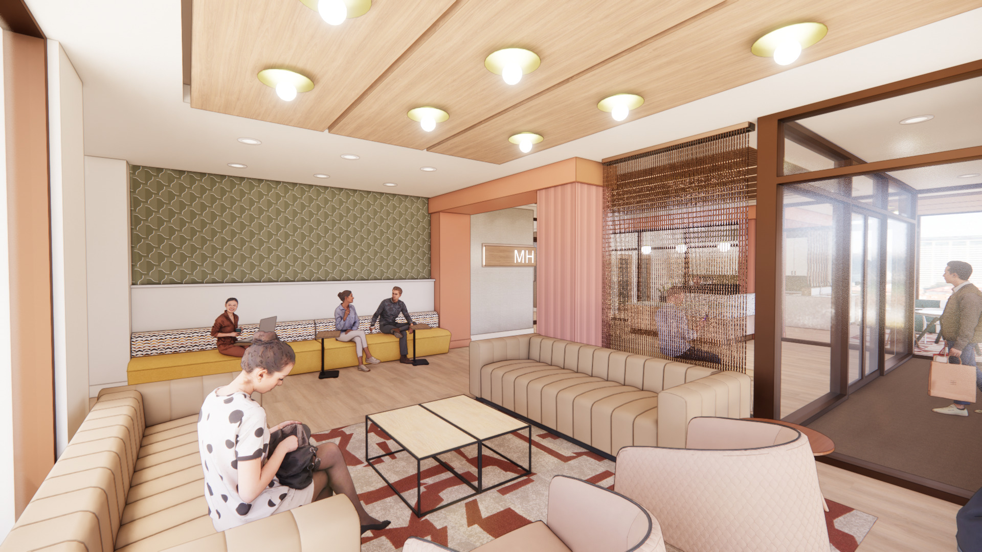 Lobby Rendering at Mansion House