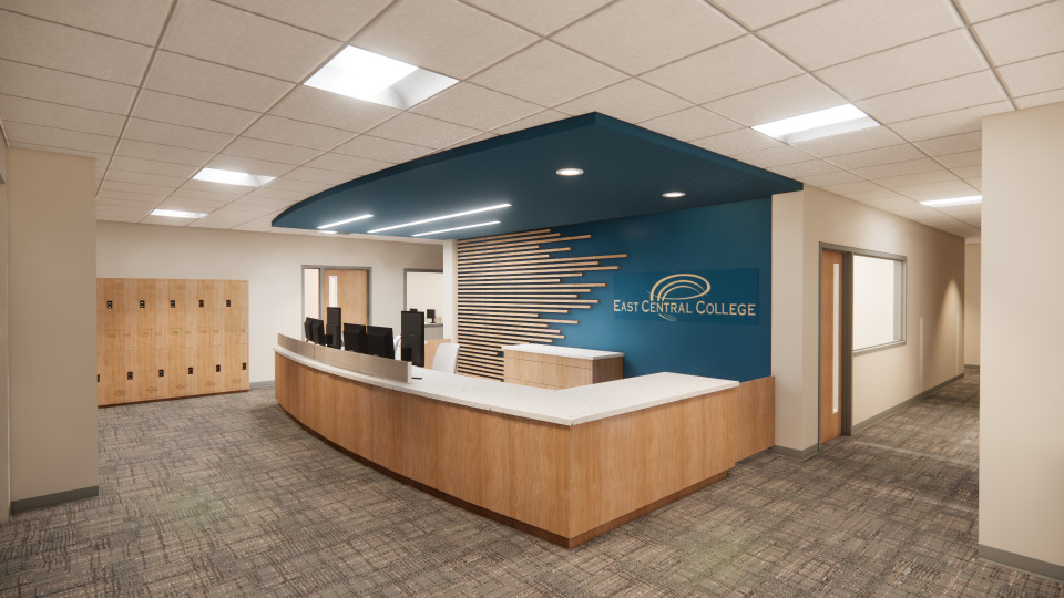 Lobby Rendering of East Central College
